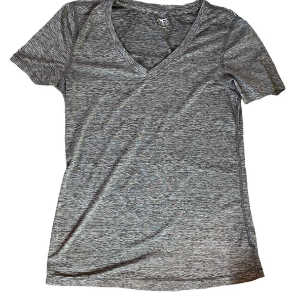 Athletic Works Womens Small T Shirt Gray Short Sleeve V-Neck Activewear Athleisu - Picture 6 of 8